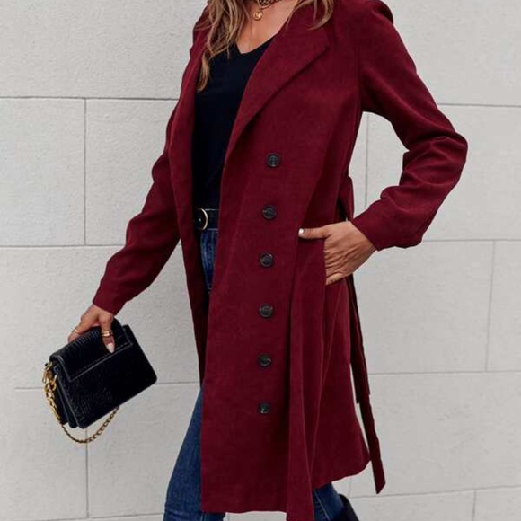 Black Corduroy Double Breast Pocket Jacket Minimalist - Picture 9 of 12